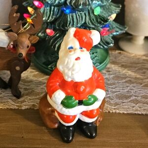 Vintage Hand Painted Ceramic Santa Figurine